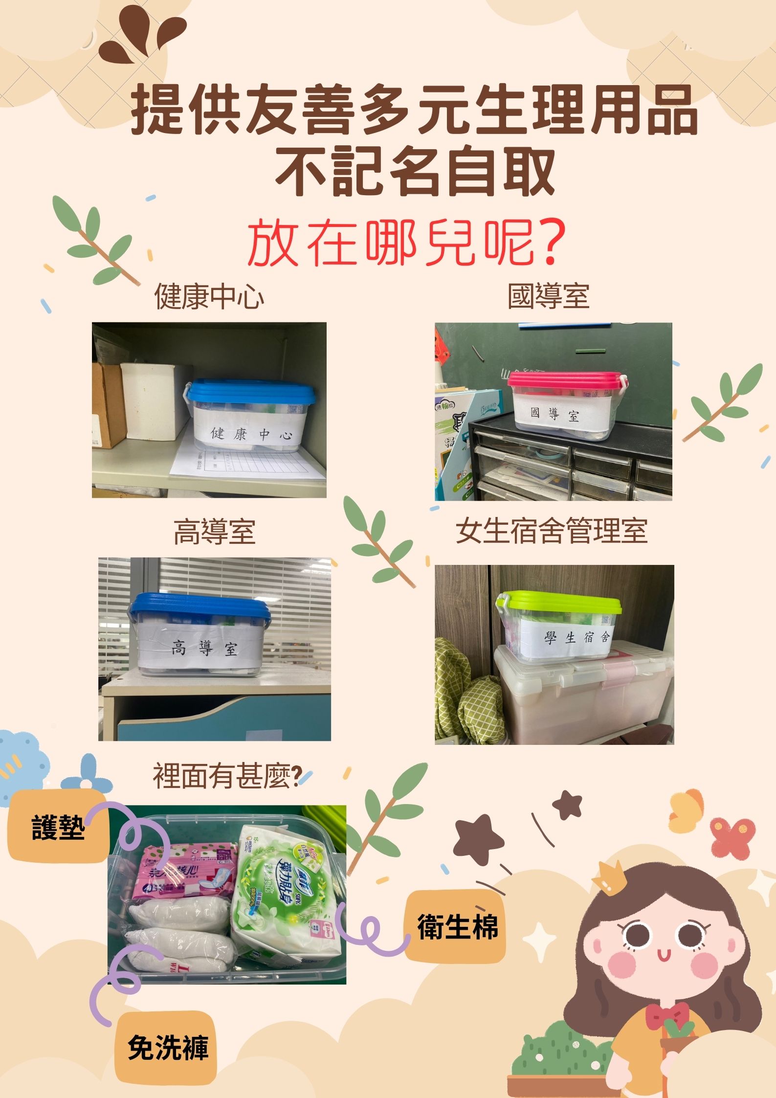 提供友善多元生理用品