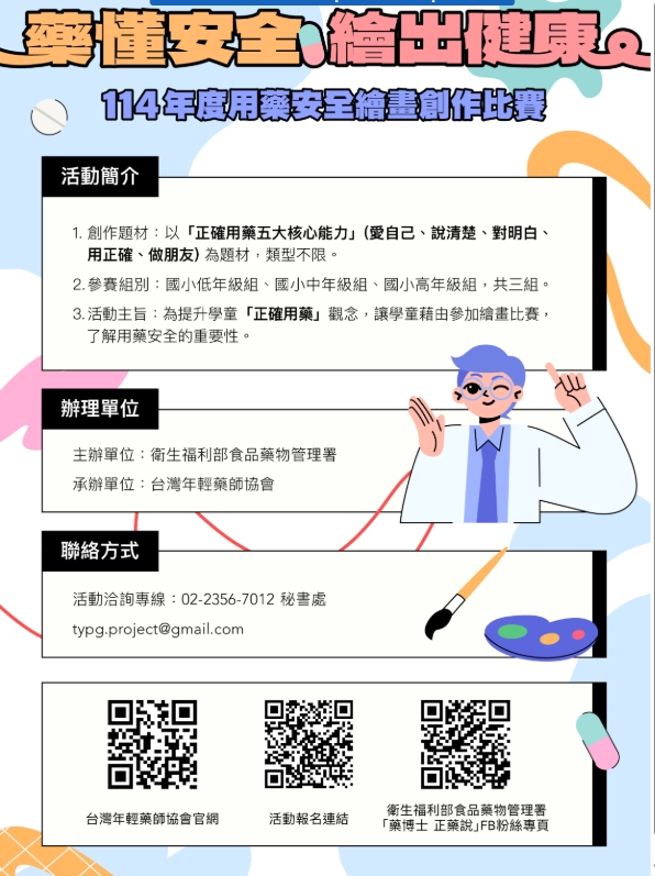 114年度用藥安全繪畫創作比賽